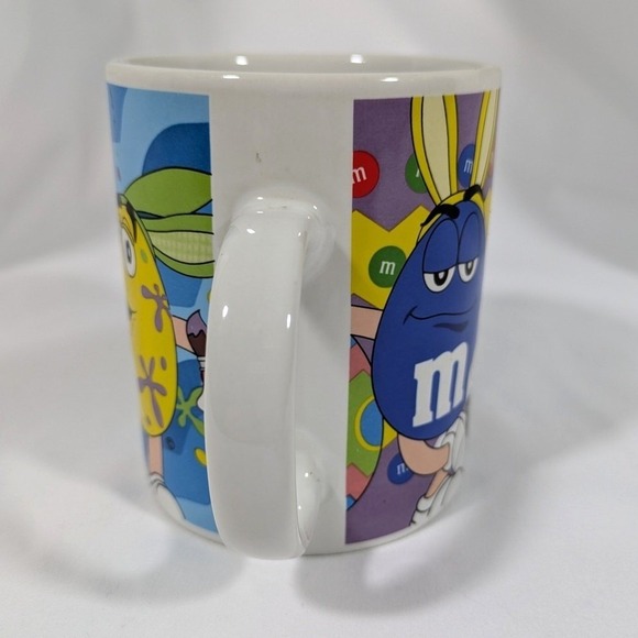 Mars M&M Candy Easter Coffee Mug by Galerie Green Red Yellow Blue - Picture 2 of 7